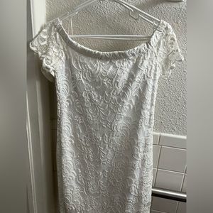 White dress .Size L .Worn once
